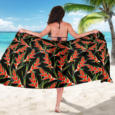 Heliconia Pattern Print Design HL010 Sarong Pareo Wrap