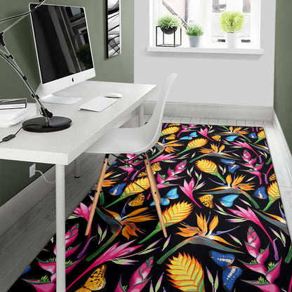 Tropical Flower Pattern Print Design TF016 Area Rugs