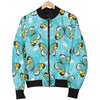 Butterfly Pattern Print Design 010 Women's Bomber Jacket