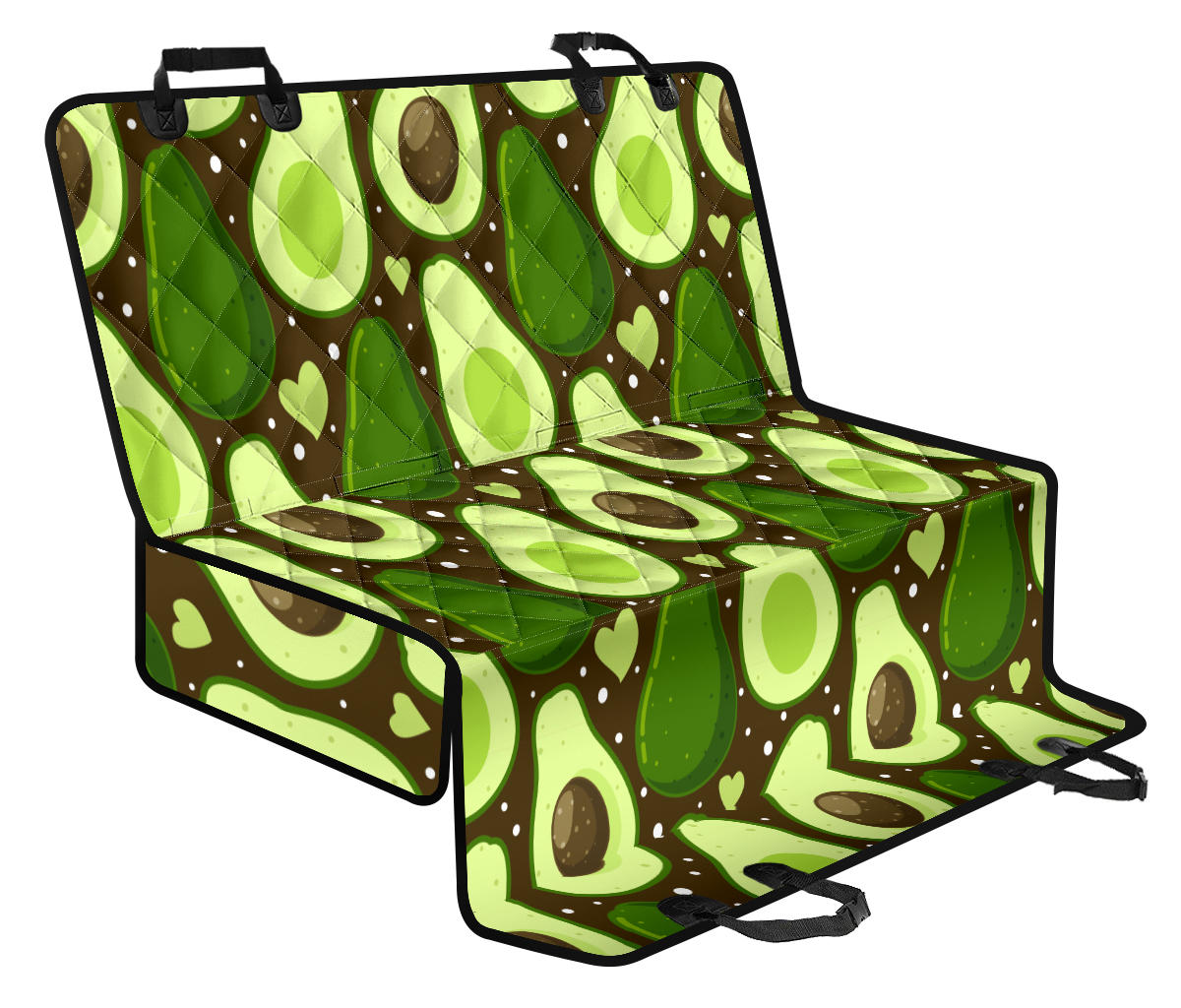 Avocado Pattern Print Design AC04 Rear Dog  Seat Cover