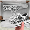 Polynesian Traditional Tribal White Bottom Low Top Shoes