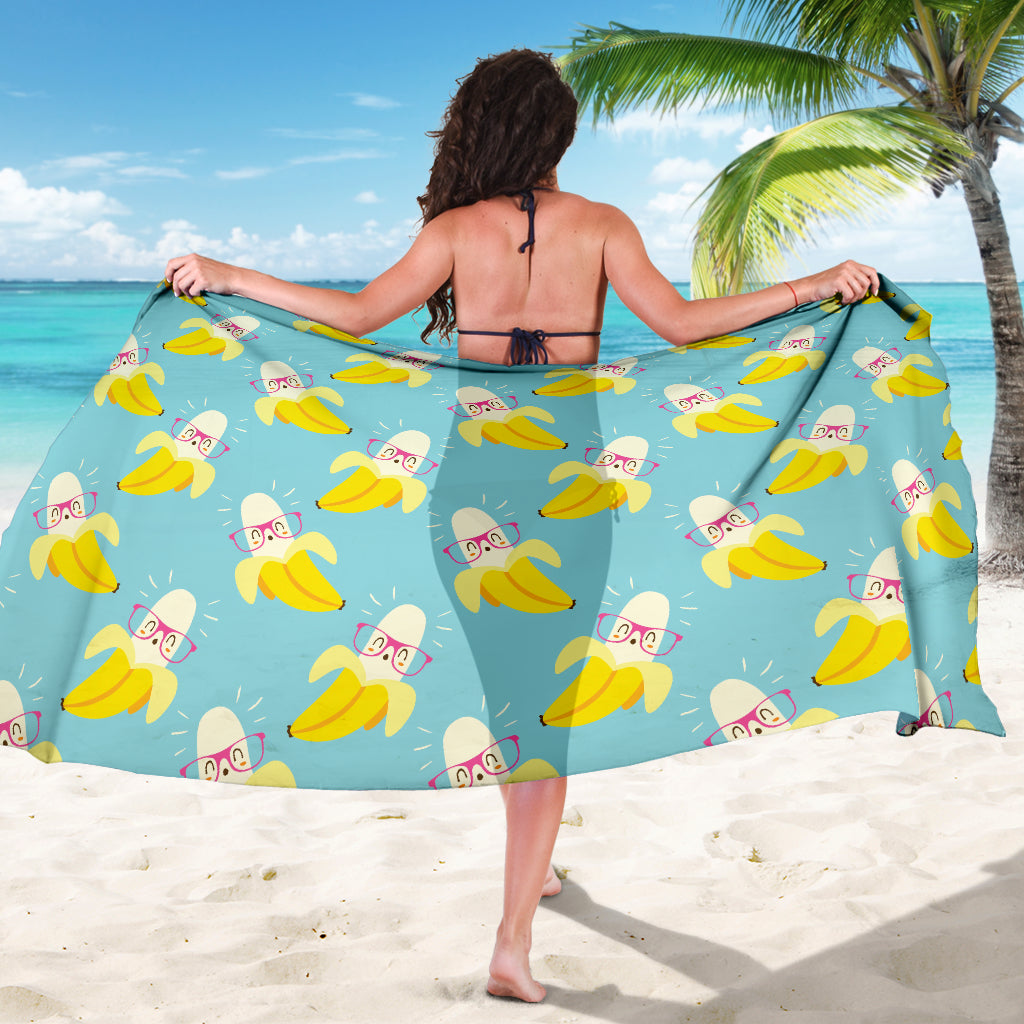 Banana Pattern Print Design BA07 Sarong Pareo Wrap
