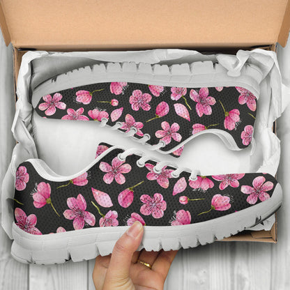 Apple blossom Pattern Print Design AB03 Sneakers White Bottom Shoes