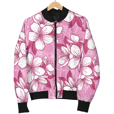 Cherry Blossom Pattern Print Design CB02 Men Bomber Jacket