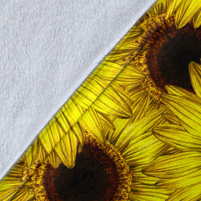 Sunflower Pattern Print Design SF011 Fleece Blanket
