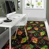 Lotus Boho Pattern Print Design LO09 Area Rugs