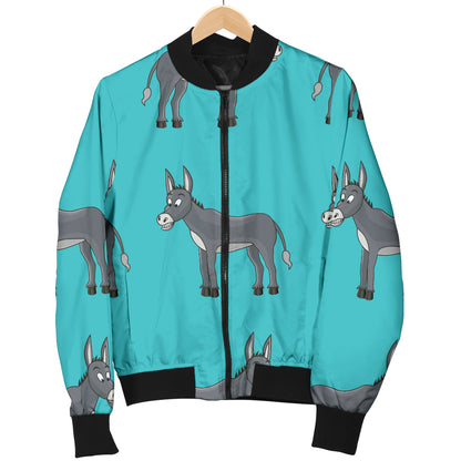 Donkey Pattern Print Design 01 Women's Bomber Jacket
