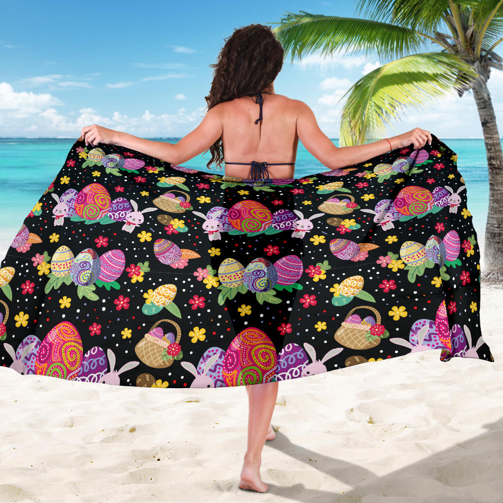 Easter Eggs Pattern Print Design RB06 Sarong Pareo Wrap
