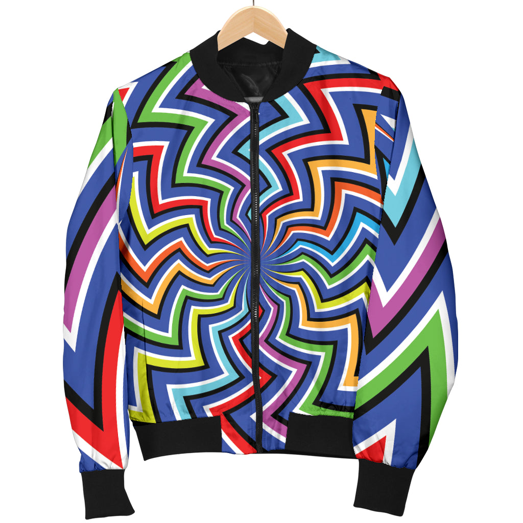 Optical illusion Pattern Print Design A02 Women's Bomber Jacket