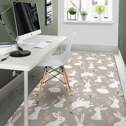 Rabbit Pattern Print Design RB03 Area Rugs
