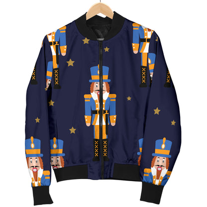 Nutcracker Pattern Print Design A04 Women's Bomber Jacket