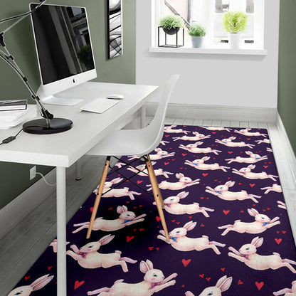 Rabbit Pattern Print Design RB016 Area Rugs
