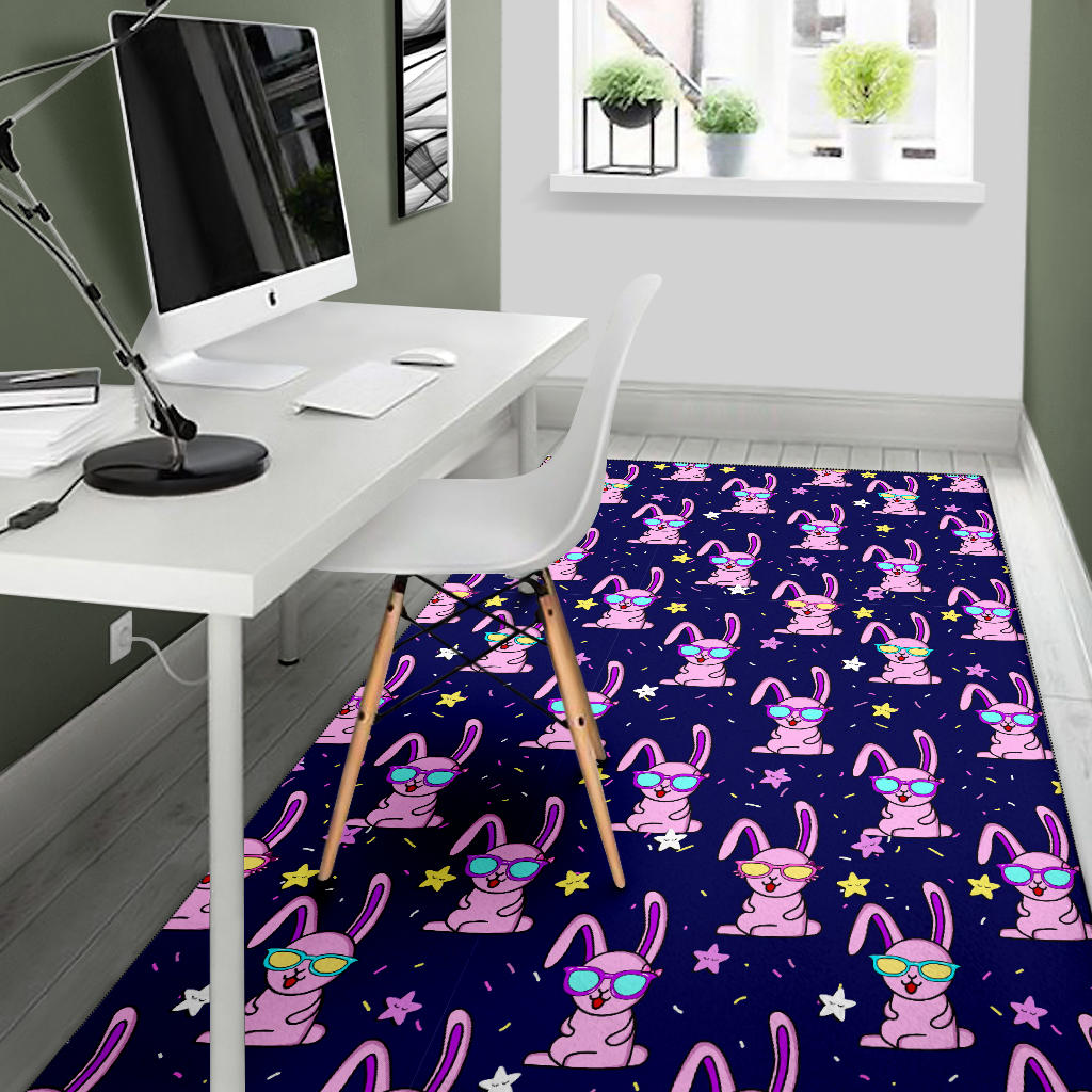 Rabbit Baby Pattern Print Design RB015 Area Rugs