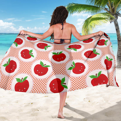 Apple Pattern Print Design AP08 Sarong Pareo Wrap
