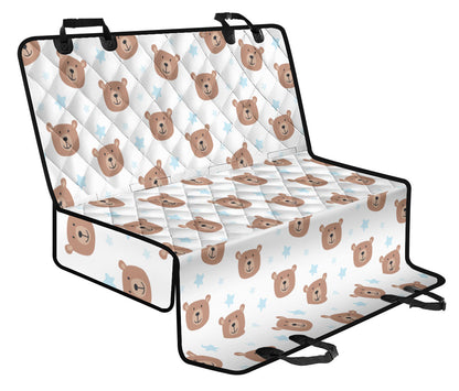 Bear Pattern Print Design BE02 Rear Dog  Seat Cover