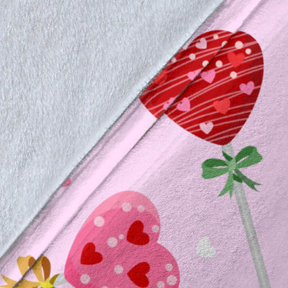 Lollipop Pattern Print Design LL07 Fleece Blanket