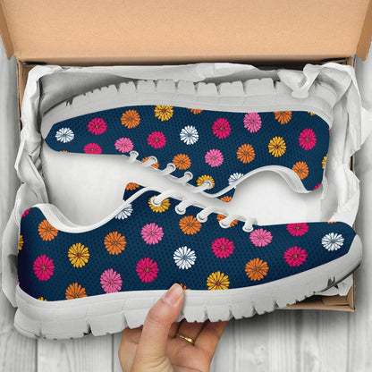 Gerberas Pattern Print Design GB06 Sneakers White Bottom Shoes