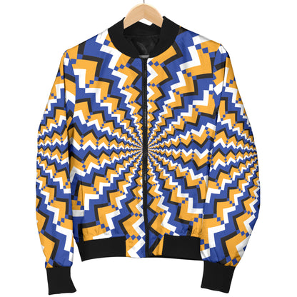 Optical illusion Pattern Print Design A01 Women's Bomber Jacket
