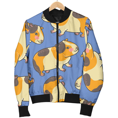Guinea Pig Pattern Print Design 01 Women's Bomber Jacket