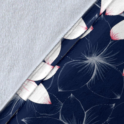 Plumeria Pattern Print Design PM017 Fleece Blanket