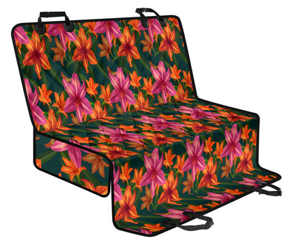 Amaryllis Pattern Print Design AL01 Rear Dog  Seat Cover