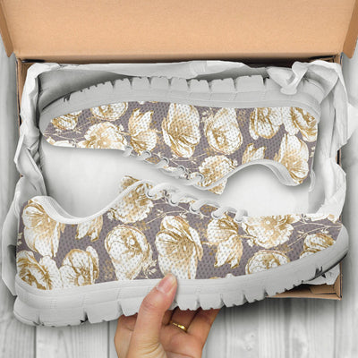 Anemone Pattern Print Design AM05 Sneakers White Bottom Shoes