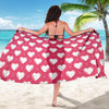 Heart Pattern Print Design HE07 Sarong Pareo Wrap