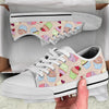 Cupcake Pattern Print Design CP06 White Bottom Low Top Shoes