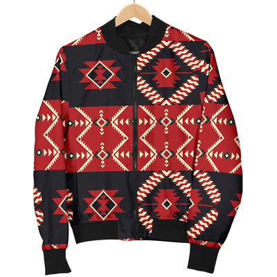 Navajo Pattern Print Design A05 Women's Bomber Jacket