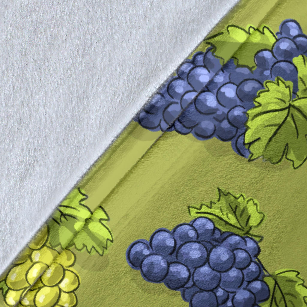 Grape Pattern Print Design GP08 Fleece Blanket
