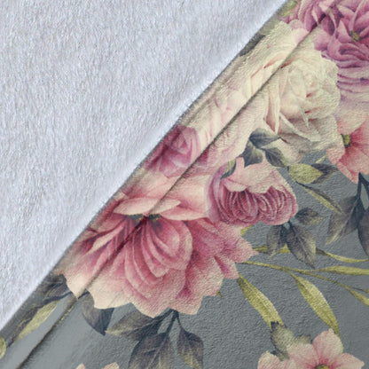 Peony Pattern Print Design PE05 Fleece Blanket