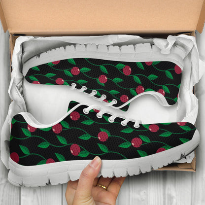 Cranberry Pattern Print Design CB01 Sneakers White Bottom Shoes