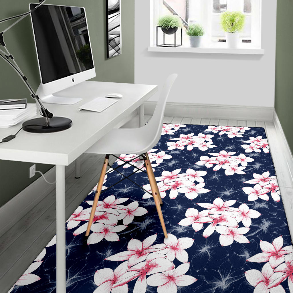 Plumeria Pattern Print Design PM017 Area Rugs