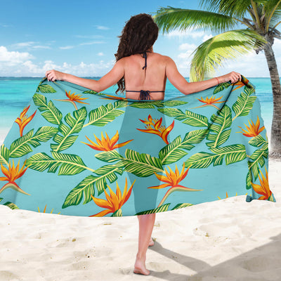 Bird Of Paradise Pattern Print Design BOP04 Sarong Pareo Wrap