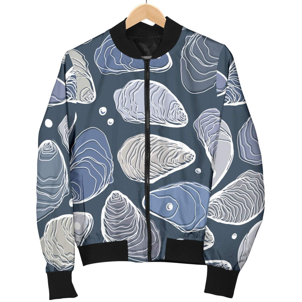 Oyster Pattern Print Design 02 Women's Bomber Jacket
