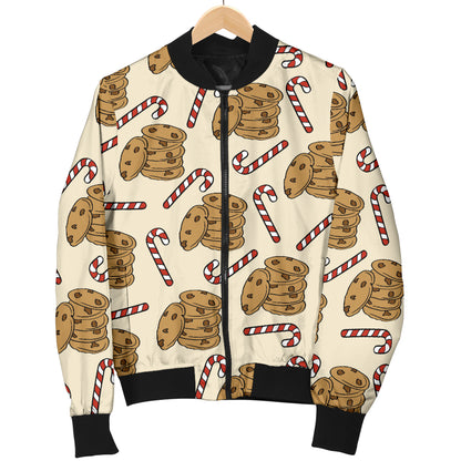 Cookie Pattern Print Design 04 Women's Bomber Jacket