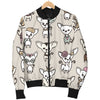 Chihuahua Pattern Print Design 02 Women's Bomber Jacket