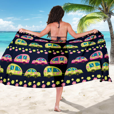 Camper Cute Camping Design No 3 Print Sarong Pareo Wrap