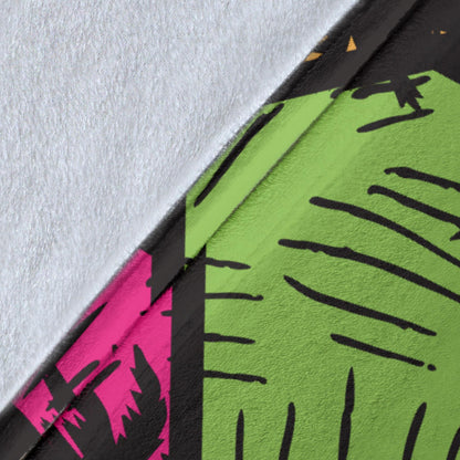 Palm Tree Pattern Print Design PT09 Fleece Blanket