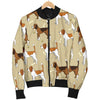 Beagle Pattern Print Design 01 Women's Bomber Jacket