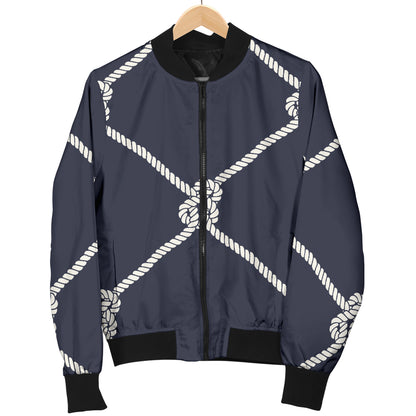 Rope Pattern Print Design A02 Women's Bomber Jacket