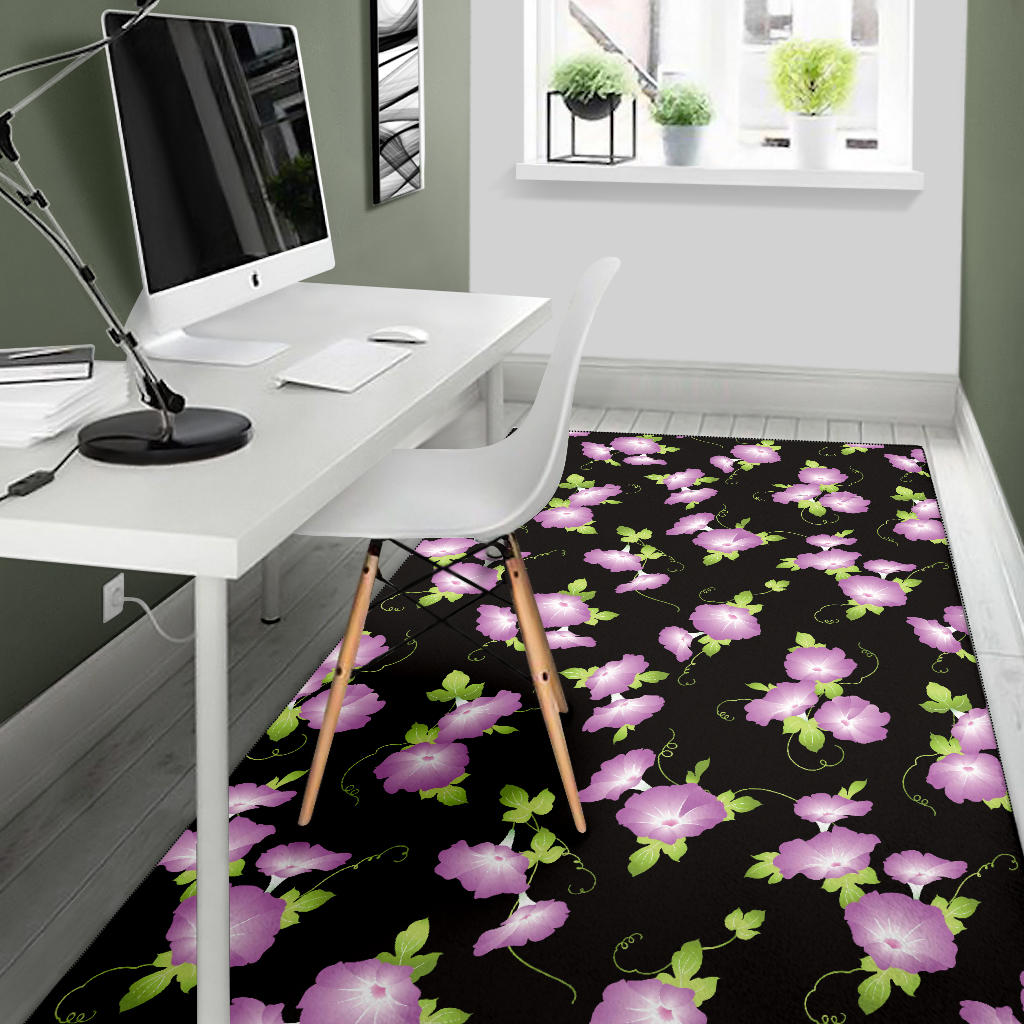 Morning Glory Pattern Print Design MG02 Area Rugs