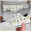 Elephant Cute White Bottom Low Top Shoes