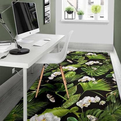 Tropical Flower Pattern Print Design TF026 Area Rugs