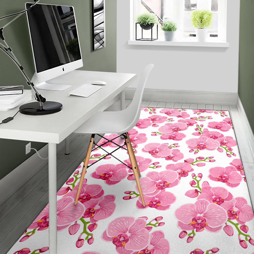 Orchid Pink Pattern Print Design OR07 Area Rugs