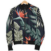 Bird Of Paradise Pattern Print Design BOP02 Women Bomber Jacket