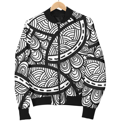 Polynesian Pattern Print Design A01 Women's Bomber Jacket