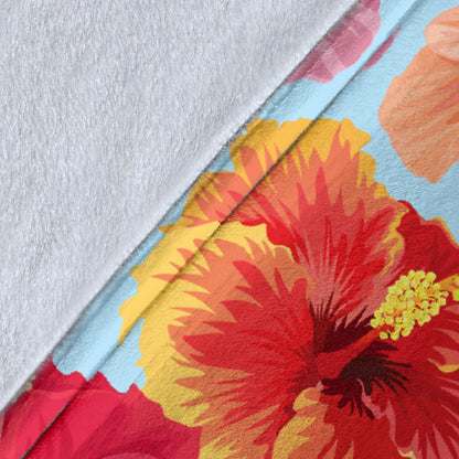 Hibiscus Pattern Print Design HB020 Fleece Blanket