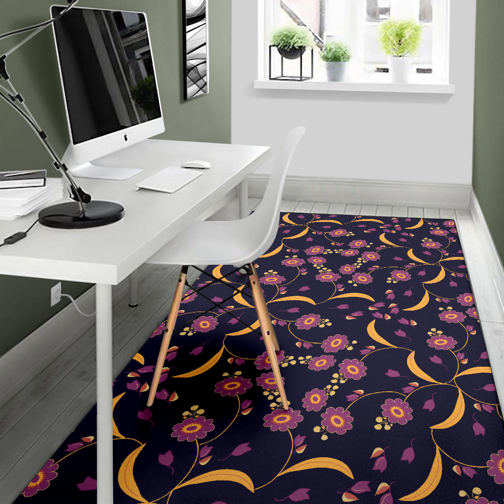 Anemone Pattern Print Design AM012 Area Rugs