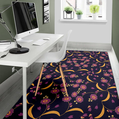 Anemone Pattern Print Design AM012 Area Rugs